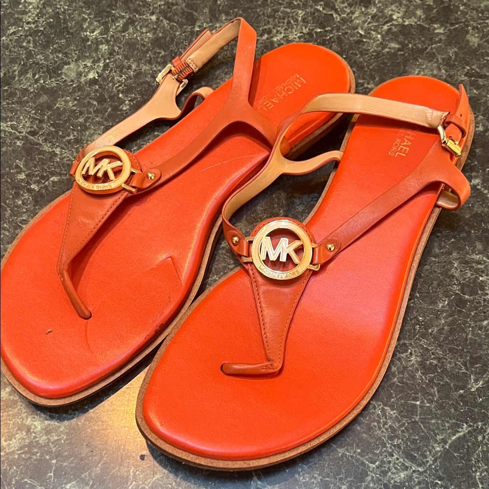 Michael Kors Vibrant Orange Sandals